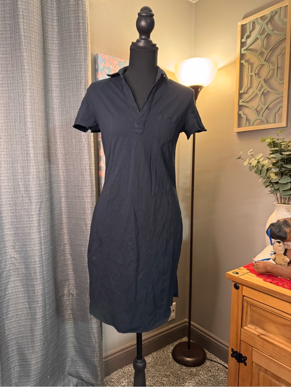 Frank & Eileen Black Polo Shirt Dress